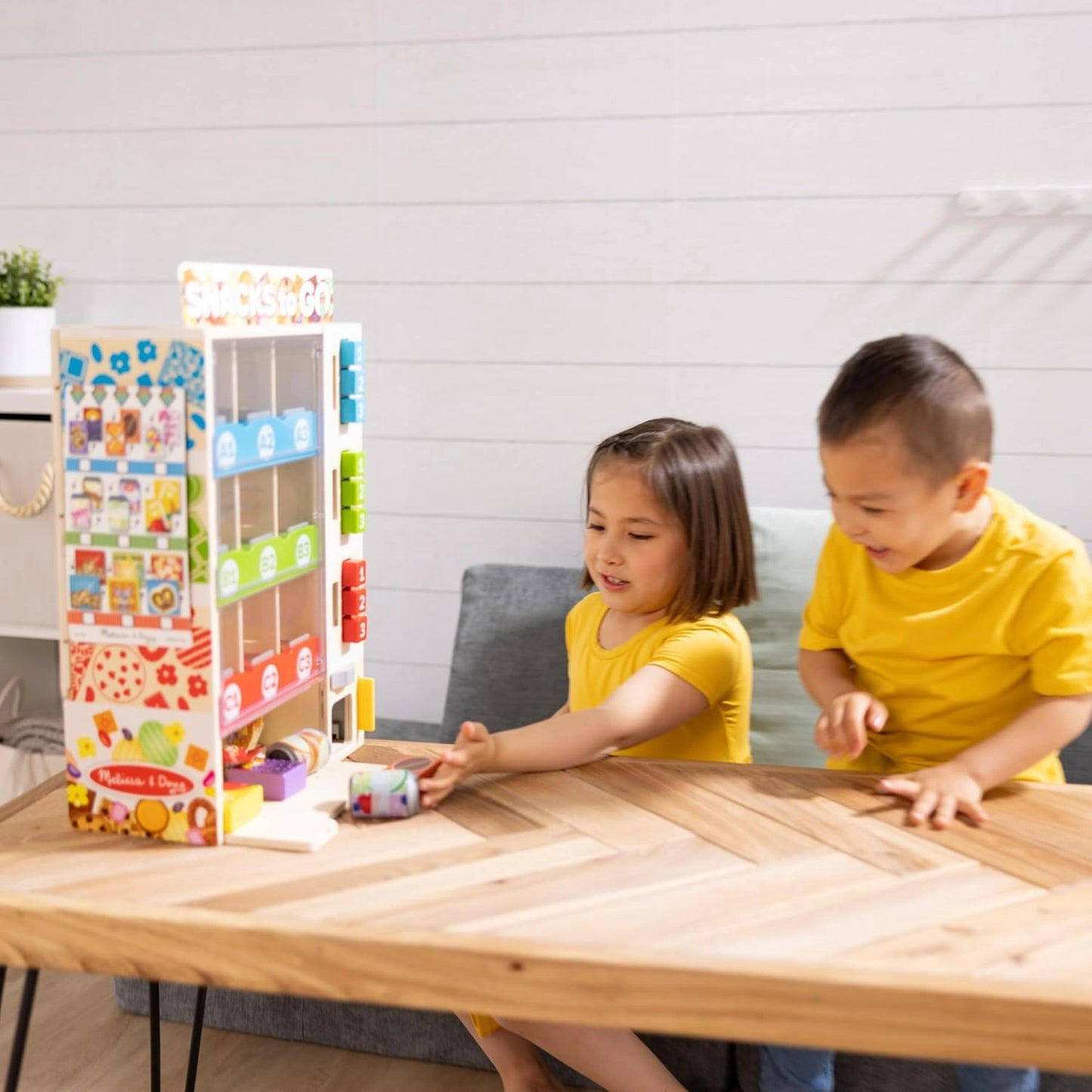 Melissa & Doug Sort, Stock, Select Wooden Vending Machine Play Set, Wooden Toy Play Food for Boys and for Girls 3+