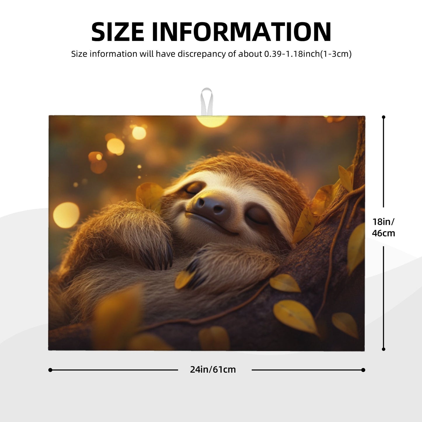Cute Sloth Pattern Kitchen Drying Mat