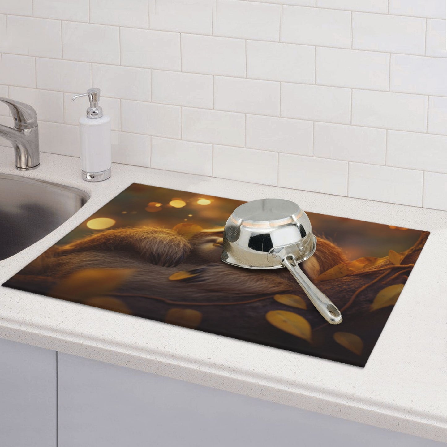 Cute Sloth Pattern Kitchen Drying Mat