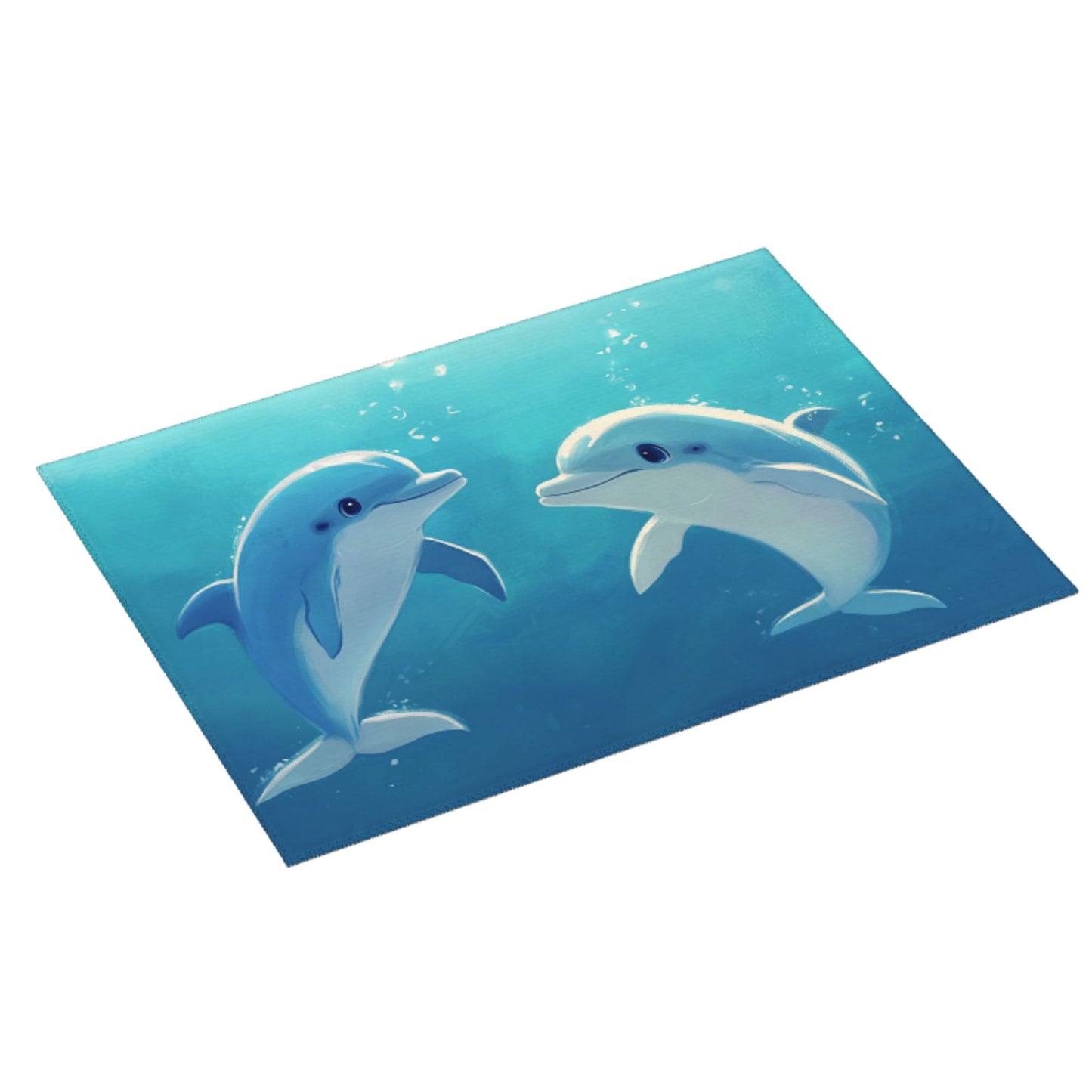 Ocean Dolphin Pattern Kitchen Drying Mat