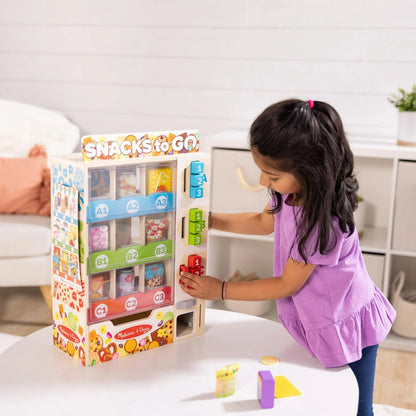Melissa & Doug Sort, Stock, Select Wooden Vending Machine Play Set, Wooden Toy Play Food for Boys and for Girls 3+